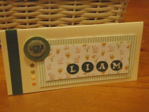 Liam baby boy card