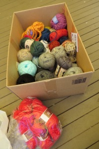 Just some of the yarn we had to choose from..