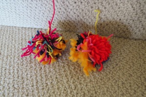 My fave for the day.. some awesome pom-poms Louisa made with the kids!!